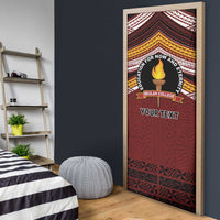 Personalised Tonga Beulah College Door Cover Polynesian Ngatu Tribal LT9 - Polynesian Pride
