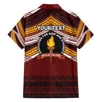 Personalised Tonga Beulah College Family Matching Tank Maxi Dress and Hawaiian Shirt Polynesian Ngatu Tribal