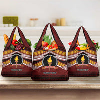 Personalised Tonga Beulah College Grocery Bag Polynesian Ngatu Tribal LT9 3-pack One Size Red - Polynesian Pride