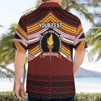 Personalised Tonga Beulah College Hawaiian Shirt Polynesian Ngatu Tribal LT9 - Polynesian Pride