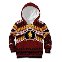 Personalised Tonga Beulah College Kid Hoodie Polynesian Ngatu Tribal