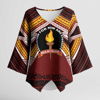 Personalised Tonga Beulah College Kimono Sleeve Blouse Polynesian Ngatu Tribal LT9 Female Red - Polynesian Pride