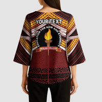 Personalised Tonga Beulah College Kimono Sleeve Blouse Polynesian Ngatu Tribal LT9 - Polynesian Pride