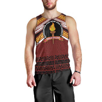 Personalised Tonga Beulah College Men Tank Top Polynesian Ngatu Tribal LT9 - Polynesian Pride