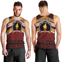 Personalised Tonga Beulah College Men Tank Top Polynesian Ngatu Tribal LT9 - Polynesian Pride