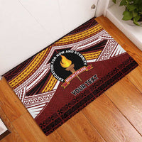 Personalised Tonga Beulah College Rubber Doormat Polynesian Ngatu Tribal LT9 - Polynesian Pride