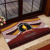 Personalised Tonga Beulah College Rubber Doormat Polynesian Ngatu Tribal LT9 - Polynesian Pride