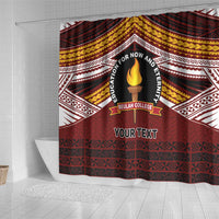 Personalised Tonga Beulah College Shower Curtain Polynesian Ngatu Tribal
