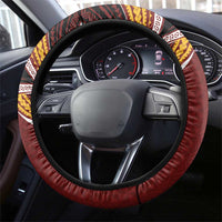 Tonga Beulah College Steering Wheel Cover Polynesian Ngatu Tribal LT9 - Polynesian Pride