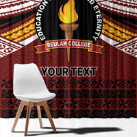 Personalised Tonga Beulah College Window Curtain Polynesian Ngatu Tribal LT9 - Polynesian Pride