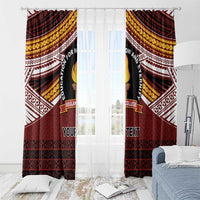 Personalised Tonga Beulah College Window Curtain Polynesian Ngatu Tribal LT9 - Polynesian Pride