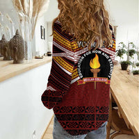 Personalised Tonga Beulah College Women Casual Shirt Polynesian Ngatu Tribal