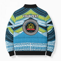 Personalised Tonga Lavengamalie College Bomber Puffer Jacket Polynesian Ngatu Tribal LT9 - Polynesian Pride