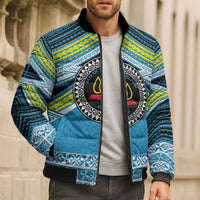Personalised Tonga Lavengamalie College Bomber Puffer Jacket Polynesian Ngatu Tribal LT9 - Polynesian Pride
