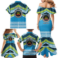 Personalised Tonga Lavengamalie College Family Matching Mermaid Dress and Hawaiian Shirt Polynesian Ngatu Tribal