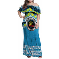 Personalised Tonga Lavengamalie College Family Matching Off Shoulder Maxi Dress and Hawaiian Shirt Polynesian Ngatu Tribal