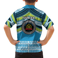 Personalised Tonga Lavengamalie College Family Matching Off Shoulder Short Dress and Hawaiian Shirt Polynesian Ngatu Tribal