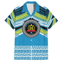 Personalised Tonga Lavengamalie College Hawaiian Shirt Polynesian Ngatu Tribal LT9 Blue - Polynesian Pride
