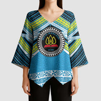 Personalised Tonga Lavengamalie College Kimono Sleeve Blouse Polynesian Ngatu Tribal LT9 - Polynesian Pride