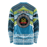 Personalised Tonga Lavengamalie College Long Sleeve Shirt Polynesian Ngatu Tribal LT9 - Polynesian Pride