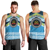 Personalised Tonga Lavengamalie College Men Tank Top Polynesian Ngatu Tribal LT9 - Polynesian Pride