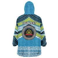 Personalised Tonga Lavengamalie College Wearable Blanket Hoodie Polynesian Ngatu Tribal