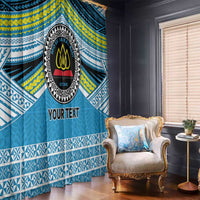 Personalised Tonga Lavengamalie College Window Curtain Polynesian Ngatu Tribal LT9 - Polynesian Pride