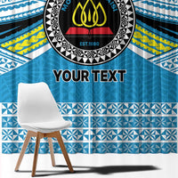 Personalised Tonga Lavengamalie College Window Curtain Polynesian Ngatu Tribal LT9 - Polynesian Pride