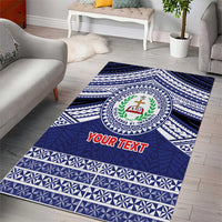 Personalised Tonga Sia'atoutai Theological College Area Rug Polynesian Ngatu Tribal