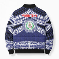 Personalised Tonga Sia'atoutai Theological College Bomber Puffer Jacket Polynesian Ngatu Tribal LT9 - Polynesian Pride