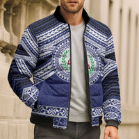 Personalised Tonga Sia'atoutai Theological College Bomber Puffer Jacket Polynesian Ngatu Tribal LT9 - Polynesian Pride