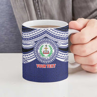 Personalised Tonga Sia'atoutai Theological College Ceramic Mug Polynesian Ngatu Tribal LT9 - Polynesian Pride