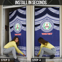 Personalised Tonga Sia'atoutai Theological College Door Cover Polynesian Ngatu Tribal LT9 - Polynesian Pride