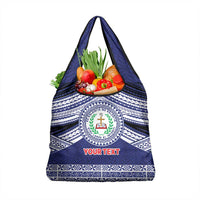 Personalised Tonga Sia'atoutai Theological College Grocery Bag Polynesian Ngatu Tribal LT9 1-pack One Size Blue - Polynesian Pride