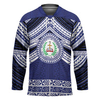 Personalised Tonga Sia'atoutai Theological College Hockey Jersey Polynesian Ngatu Tribal LT9 Unisex Blue - Polynesian Pride