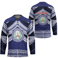 Personalised Tonga Sia'atoutai Theological College Hockey Jersey Polynesian Ngatu Tribal LT9 - Polynesian Pride
