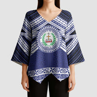 Personalised Tonga Sia'atoutai Theological College Kimono Sleeve Blouse Polynesian Ngatu Tribal LT9 - Polynesian Pride