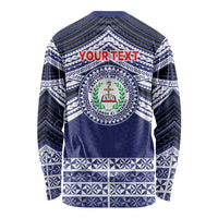 Personalised Tonga Sia'atoutai Theological College Long Sleeve Shirt Polynesian Ngatu Tribal LT9 - Polynesian Pride
