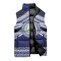 Personalised Tonga Sia'atoutai Theological College Sleeveless Puffer Jacket Polynesian Ngatu Tribal LT9 - Polynesian Pride