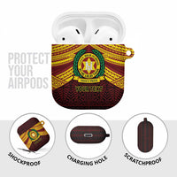 Personalised Tonga Vava'u High School AirPods Case Polynesian Ngatu Tribal LT9 - Polynesian Pride
