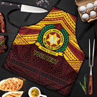 Personalised Tonga Vava'u High School Apron Polynesian Ngatu Tribal LT9 Red - Polynesian Pride