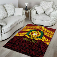 Personalised Tonga Vava'u High School Area Rug Polynesian Ngatu Tribal