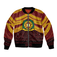 Personalised Tonga Vava'u High School Bomber Jacket Polynesian Ngatu Tribal