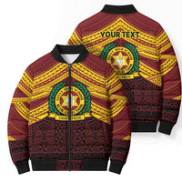 Personalised Tonga Vava'u High School Bomber Puffer Jacket Polynesian Ngatu Tribal LT9 - Polynesian Pride