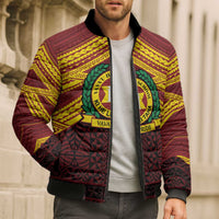 Personalised Tonga Vava'u High School Bomber Puffer Jacket Polynesian Ngatu Tribal LT9 - Polynesian Pride
