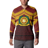 Personalised Tonga Vava'u High School Button Sweatshirt Polynesian Ngatu Tribal LT9 - Polynesian Pride