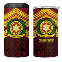 Personalised Tonga Vava'u High School 4 in 1 Can Cooler Tumbler Polynesian Ngatu Tribal LT9 One Size: 16 oz Red - Polynesian Pride
