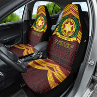 Personalised Tonga Vava'u High School Car Seat Cover Polynesian Ngatu Tribal