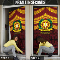 Personalised Tonga Vava'u High School Door Cover Polynesian Ngatu Tribal LT9 - Polynesian Pride