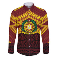 Personalised Tonga Vava'u High School Family Matching Tank Maxi Dress and Hawaiian Shirt Polynesian Ngatu Tribal